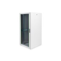 DIGITUS Netzwerkschrank Basic 48,3cm 19Zoll 32HE grau H1560mmxB800mmxT800mm IP20 mit Glastuer ohne M