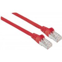 INTELLINET Netzwerkkabel Cat6 S/FTP LS0H 1m Rot  RJ-45 Stecker / RJ-45 Stecker Vergoldete Kontakte