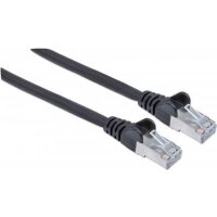 INTELLINET Network Cable, Cat7 Raw Cable, Cat6A Modular plugs, CU, S/FTP, LSOH, 20 m, Black